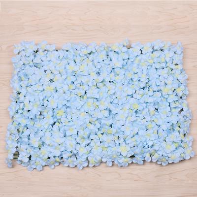 China Beautiful Bulk Artificial Flower Colorful Wholesale Products Decorative 3d Panel Simulation Hydrangea Flower Floral Wall Backdrop For Wedding Backgroun Decoration for sale