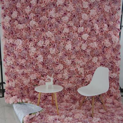 China Beautiful Artificial Flower Flowers Stage Background Wedding Luxury 3d Backdrop Decorative Panels Colorful Artificial Wholesale Decoration for sale