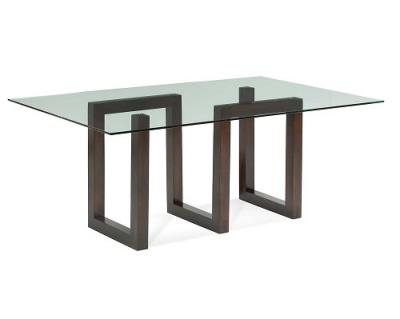 China Modern Contemporary Elegant Glass Wood Dining Table (Other) European Style Adjustable Square for sale