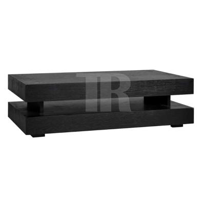 China Coffee table black coffee table black oak veneer coffee table living room coffee table for sale