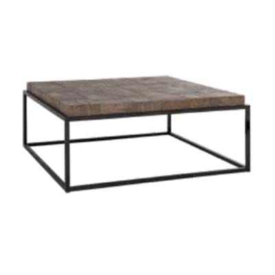 China Solid Wood Centerpiece Black Adjustable Metal Coffee Table Modern (Hight) Coffee Table For Living Room for sale