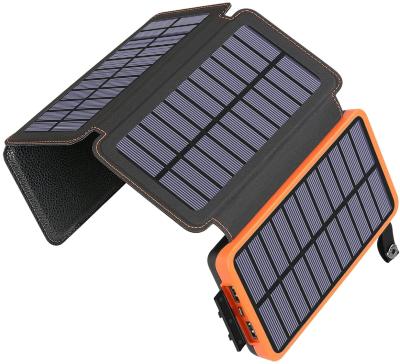 China Wholesale Mobile Phone/PSP/Table/GPS/MP3/4/Camera/Laptop Power Bank Large Capacity Mobile Power Bank Gift 20000mAh Solar Power Outdoor Camping Bank for sale