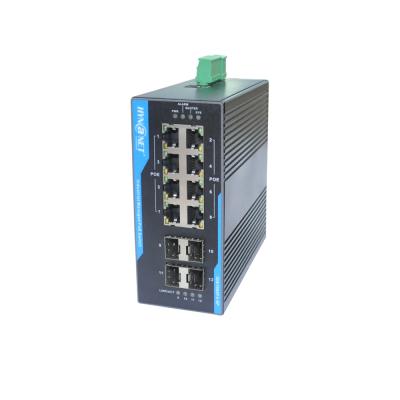 China LACP 8port Gigabit Managed Broadcom Solution industrial din rail poe switch for sale