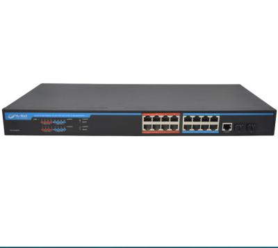 China Fast LACP Ethernet PoE Switch S2018-8U8P 16 10/100M Ultra POE Switch Support 8 Ports 60W For CCTV Camera. for sale