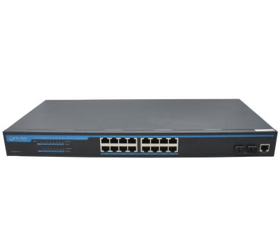 China LACP Gigabit PoE Switch L2 16 POE Ports Controlled Switch with 2G SFP Uplink Ports for sale