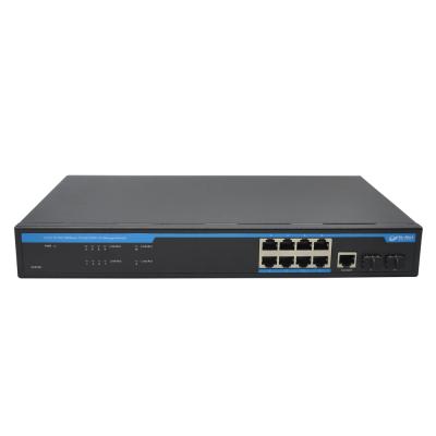 China CCTV Surveillance Layer2 Managed 8ports Gigabit Rackmount Network Switch With 2xSFP Ports for sale