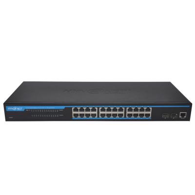 China LACP 24port L2 managed gigabit network switch with 2 gigabit SFP ports for sale