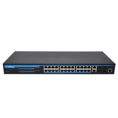 China 24-Port CCTV Security System 10/100/1000T + 2-Port SFP+ 2 Layer2 Gigabit Ethernet Ports Combo Switch for sale