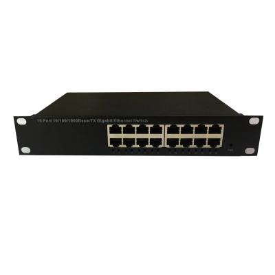 China 16 Ports 10inch Mini Rackit Gigabit Switch For Wall Rack Small Cabinet 32G for sale