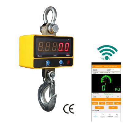 China Check Weighing WIFI Wireless Hanging Scale Printing Scale With APP for sale