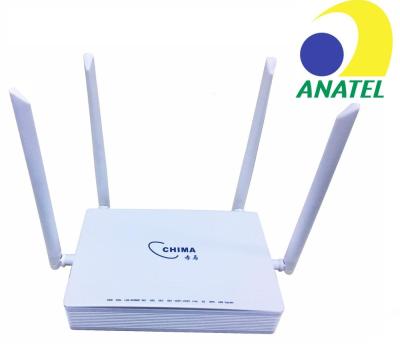 China AC Dual Band Wifi Net 4 Gigabyte Ports + Phone Port 2 FXS + 1200M Fiber Optic Network Router SGN7758VACG4 Wifi Gpon Ont ONU for sale