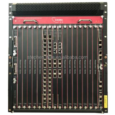 China Chima Network FTTH FTTB FTTX Port 224 GPON OLT , 10U Terminal Rack Mount Fiber Optic Line Chassis GPON OLT for sale