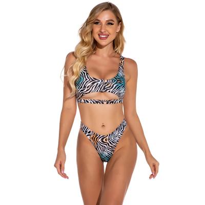 China 2021 summer breathable fashion two pieces hot sexy bikini swimwear for women swimwear for sale