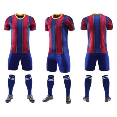 China New Sets Sports Club Latest Soccer Uniform Jersey Designs Football Uniform Printing Logo Soccer Team for sale