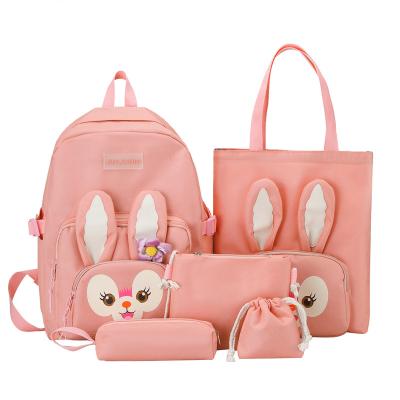 China Lovely anti-theft new style school backpack set bag girls fashion schoolbag 4pcs high school bag set for school for sale