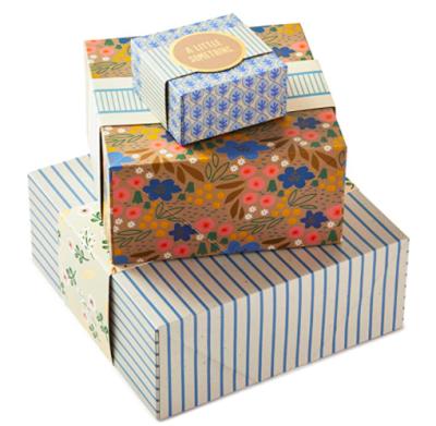 China Recycled Materials Empty Gift Boxes With Wrap Strips Assorted Sizes For Birthdays Bridal Showers Box Different Sized Gift Boxes for sale