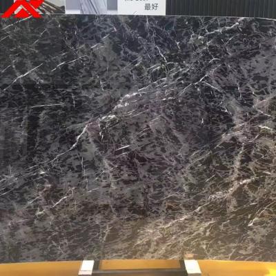 China Modern Natural Black Marble With White Veins Slabs For Stone Flooring for sale