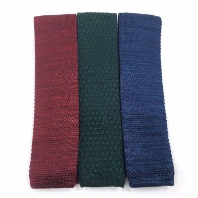 China Silk or polyester knit custom slim knitted ties wedding casual men's skinny ties wholesale high quality ties business new design for sale