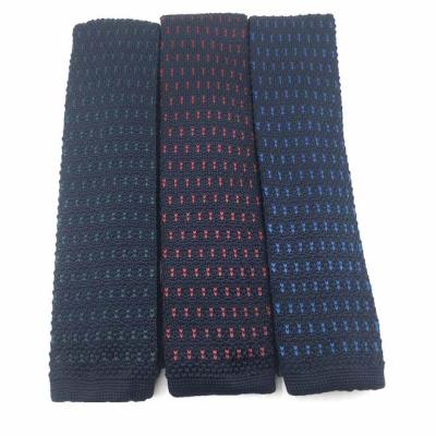 China Silk or polyester knit custom slim knitted ties wedding casual men's skinny ties wholesale high quality ties business new design for sale