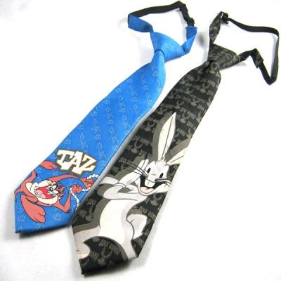 China Cartoon Tie Pretied By Clean Silk Polyester Tie Scarves for sale