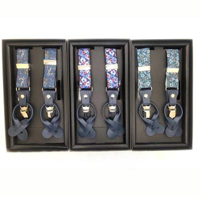 Cina Polyester Fashion Paisley Tie Fabric Men's Panties Paisley Tie Suspender and Bow Tie Set in vendita