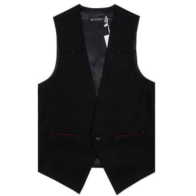 China Anti-Shrink Color Contrast Woolen Fabric Mens Vests Suits Casual Vest For Men for sale