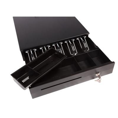 China All Metal Rj11 Hot Sale Metal+Spray Paint 2020 Supermarket POS Cash Card Slot Box Portable Euro Cash Drawer Box for sale