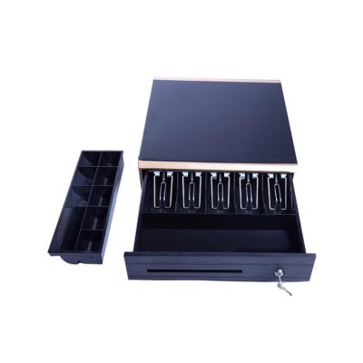 China All Metal + Spray Paint POS System Piggy Bank Double-Layer Metal Security Lock High Quality Cash Drawer Rj11 for sale