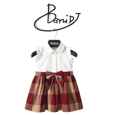 China Breathable Sleeveless Kids Princess Dress Summer New Waist Bow Girls Dress Sweet Elegant Children Dress Wholesale for sale