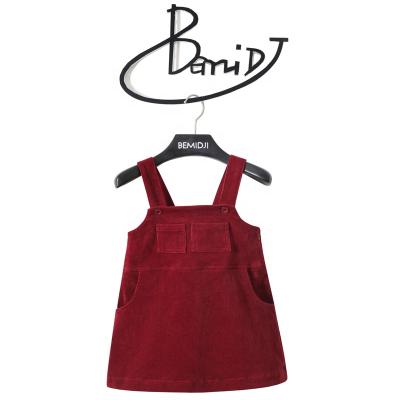 China Sweet the new spring and autumn corduroy halter dress in the children's casual children's princess Bemidji dress for sale