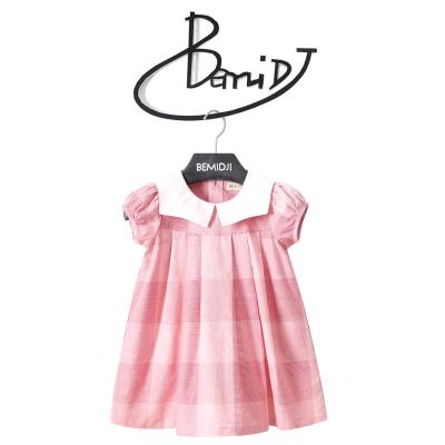 China Skin-friendly children's dress new cotton girl princess summer breathable dress bemidji soft and beautiful navy collar bemidji for sale