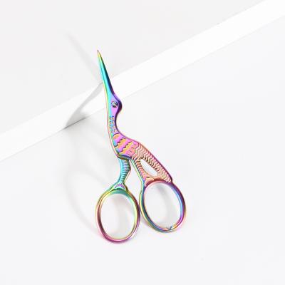 China Stainless Steel Stork Scissors Eco-friendly Sewing Embroidery Crane Bird Scissors for sale