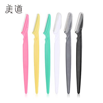 China New high quality multifunctional facial razor blade six color eyebrow razor trimmer set for sale