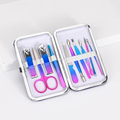 China Durable Multifunctional Professional Shine Colorful Double-color Manicure Pedicure Tool Kit In Stock for sale