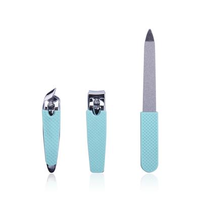 China Personal Finger Nail Beauty Girls Care Wholesale 3 Pieces Nail File Manicure Nail Clipper Set for sale