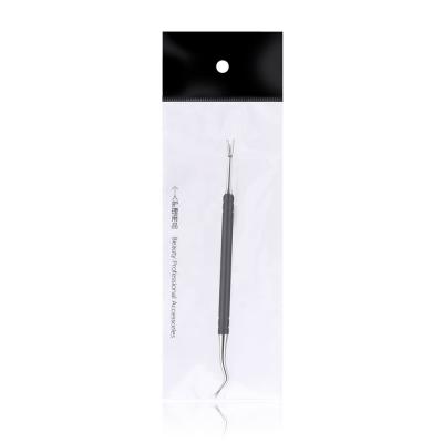 China Eco-friendly Manicure Eco-friendly Professional Pedicure Double Dead Skin Black Nail Pusher Double Dead Nail Cuticle Pusher for sale