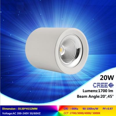 China high quality ceiling lamp 10W to 45W 2700-6500K CREE COB led downlight super bright light for sale