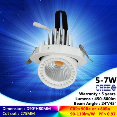 China 3000K 5W to 50W recessed spotlight CREE led down light AC230V 5 years warranty for sale