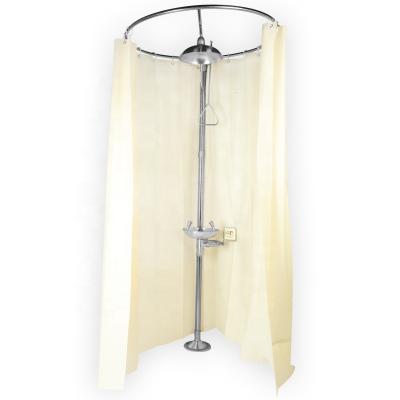 China 304 Stainless Steel Commercial First Aid Device Emergency Shower And Eyewash Station With Modesty Curtain for sale