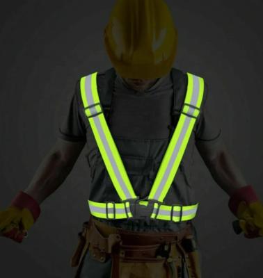 China Water Proof Blue Orange Green High Visibility Vest Outdoor Working Reflective Belt For Motorcycling for sale