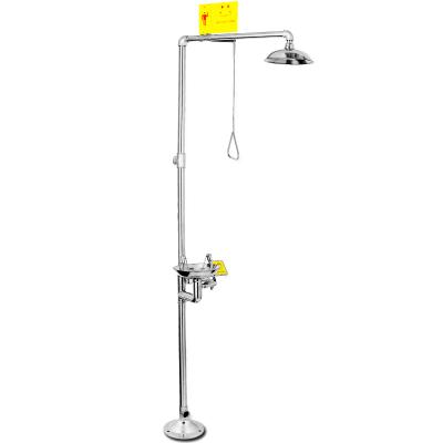 China Safety Shower and Eye Wash Style HOT SALE! 304 SS Soak Shower Eyewash Unit With Hinged Stainless Steel Dust Cover for sale