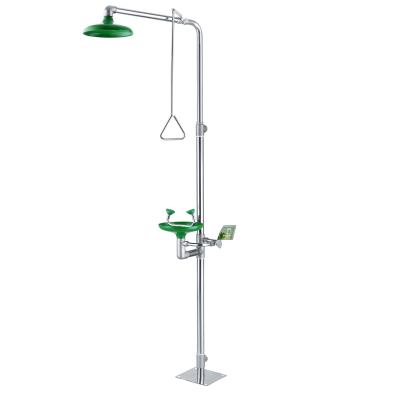 China Lab CE ANSI Green Plastic Best Quality ABS Bowl Safety Shower And Emergency Eye Wash Station In Lab for sale