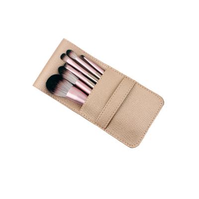 China Wholesale Makeup Brush Bag Portable Leather Fashion Makeup Brush Bag Holder PU Storage Filter Mount Makeup Brush Bag for sale