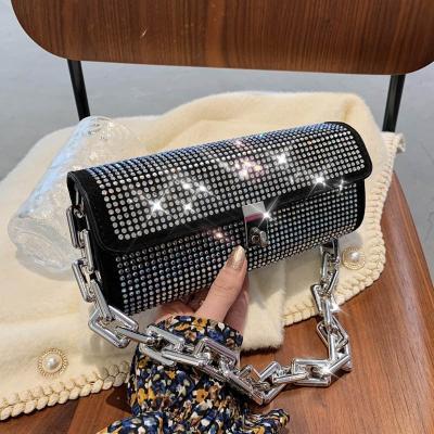 China Fashionable Portable Handbags For Women Vintage PU Handbag Mini Tote Bag Chain Purse Shoulder Bag Fashionable for sale