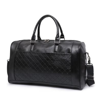 China Best Selling Black Leather Eco-friendly Tote Bag Waterproof Travel Bag Large Capacity Duffel Bag For Men for sale