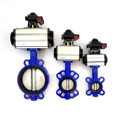 China Customized Pneumatic Actuated Butterfly Valve DN50-DN400 For Water Liquid Media for sale