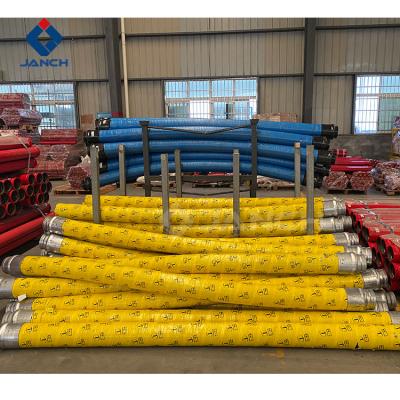 China Mortar Plaster Concrete Pump Rubber Hose 85 Bar 125mm Diameter With Single Or Double End Coupling for sale