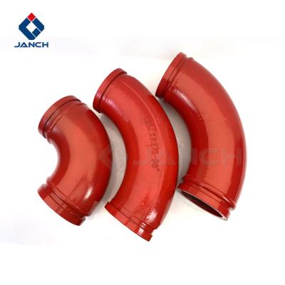 China Double Layer Alloy Concrete Pump Elbow For Putzmeister Zoomlion Schwing Concrete Truck Pumps for sale