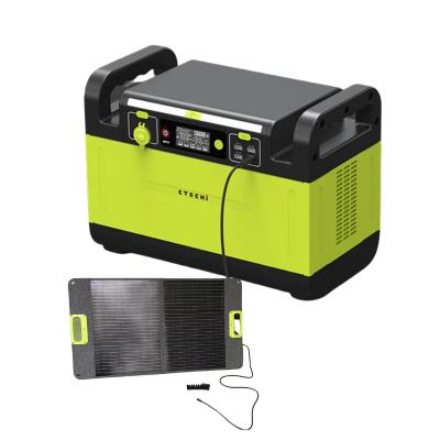 China 1200WH 1500W Rated Power Station Wireless Charging Portable Pure Sine Wave Inverter All In One Solar Generator for sale