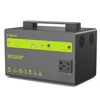 China Type C AC 110v 220v Output Rechargeable Lifepo4 600w Solar Power Bank Battery Energy Storage Portable Power Station for sale